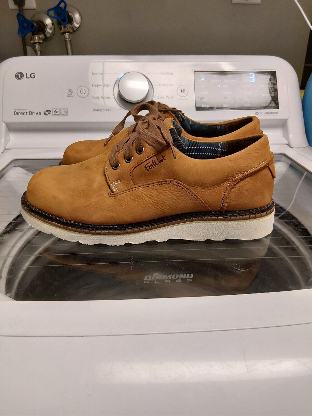 Men's Farwest Tan Nubuck Lace-Up Shoes